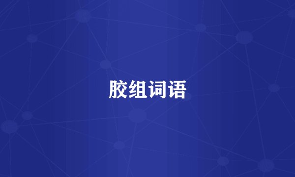 胶组词语
