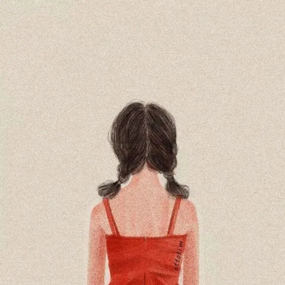 有没有唯美好看的女生背影插画图片？