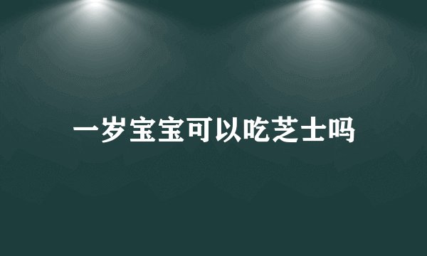 一岁宝宝可以吃芝士吗