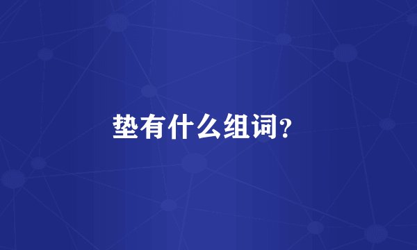 垫有什么组词?
