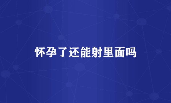 怀孕了还能射里面吗