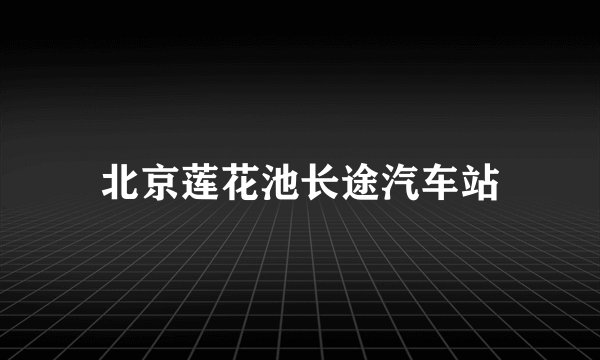北京莲花池长途汽车站