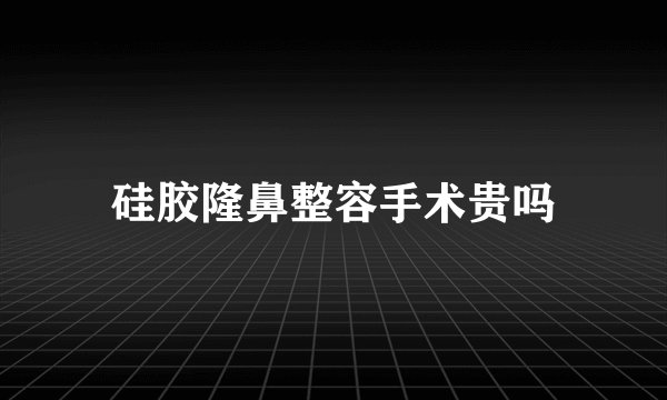 硅胶隆鼻整容手术贵吗