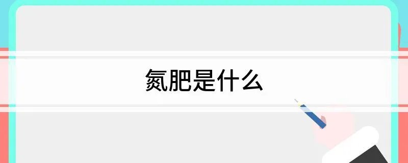 氮肥是什么
