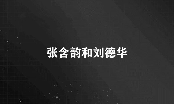 张含韵和刘德华