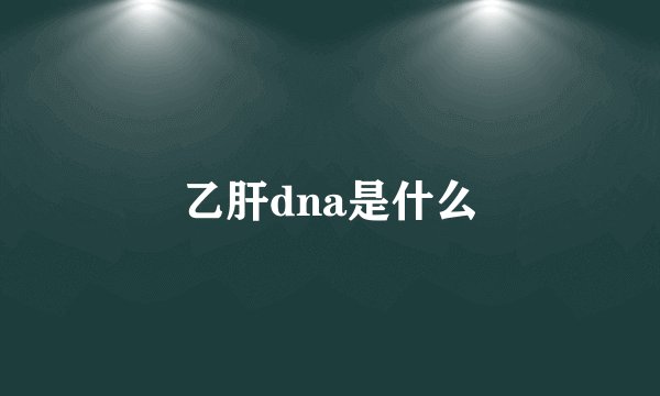 乙肝dna是什么