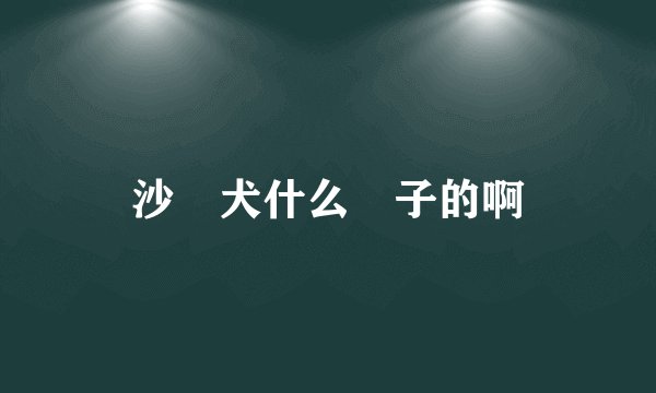 沙濱犬什么樣子的啊