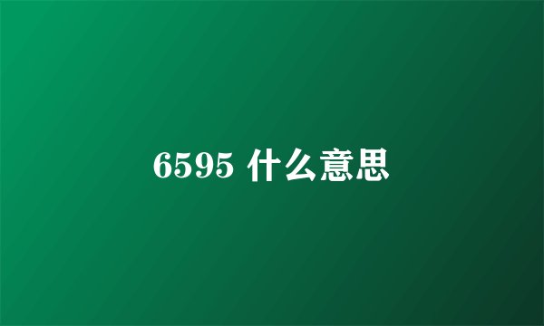 6595 什么意思