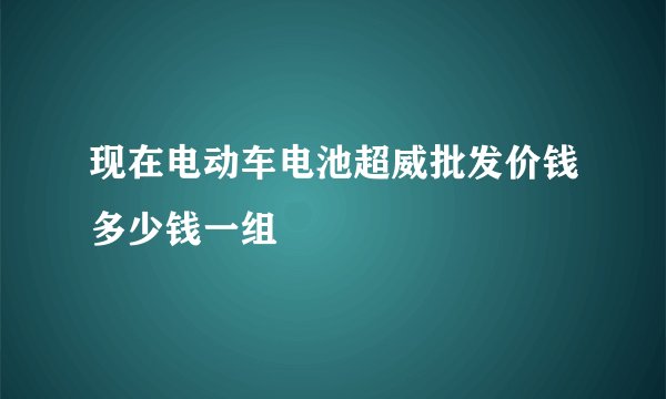 现在电动车电池超威批发价钱多少钱一组