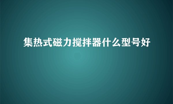 集热式磁力搅拌器什么型号好