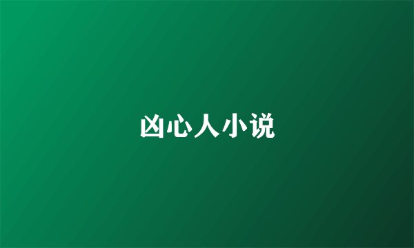 凶心人小说