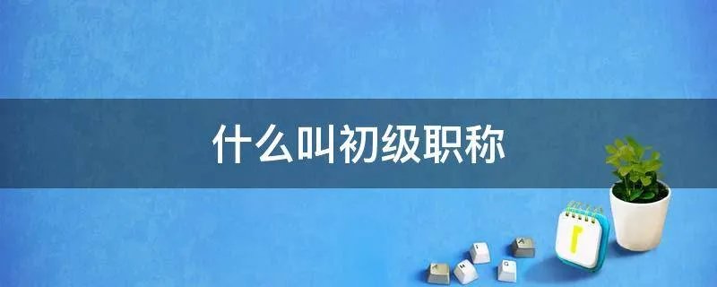 什么叫初级职称