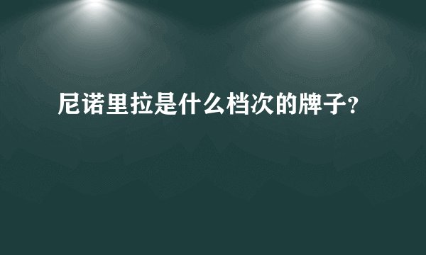 尼诺里拉是什么档次的牌子？
