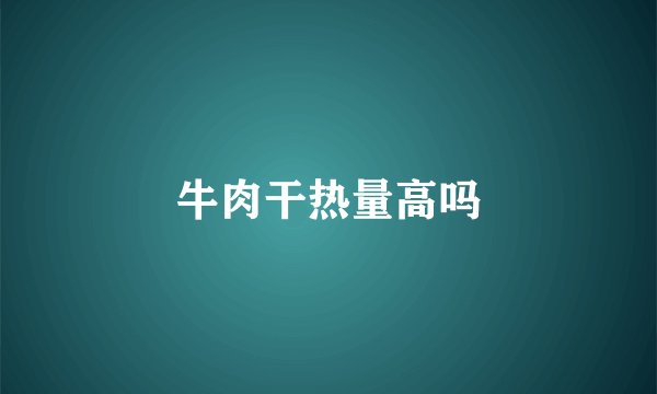 牛肉干热量高吗