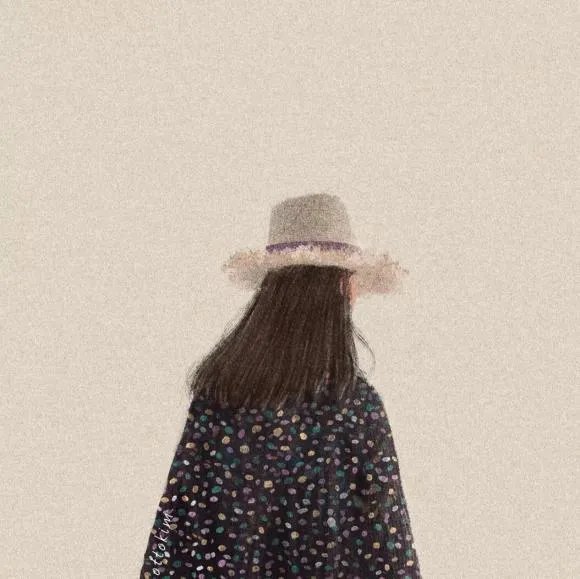 有没有唯美好看的女生背影插画图片？