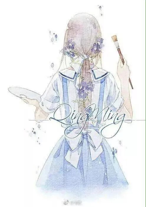 有没有唯美好看的女生背影插画图片？