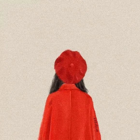 有没有唯美好看的女生背影插画图片？
