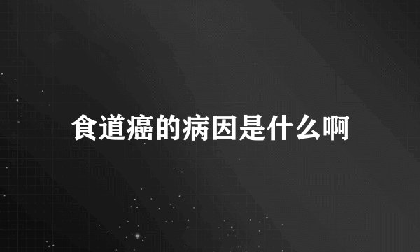 食道癌的病因是什么啊