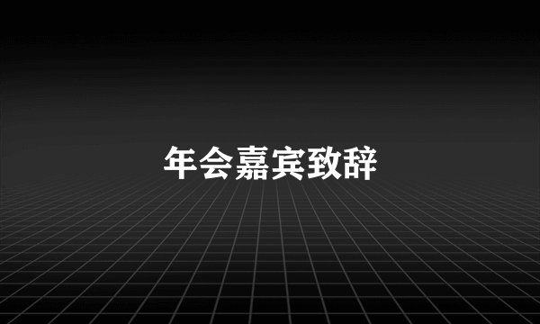 年会嘉宾致辞