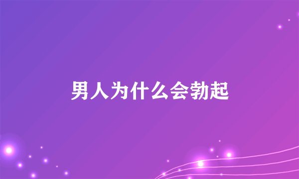 男人为什么会勃起