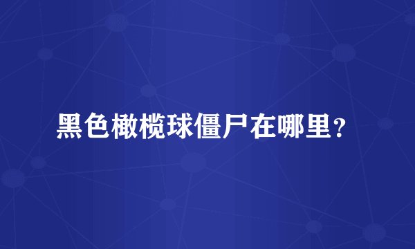 黑色橄榄球僵尸在哪里?