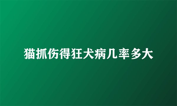 猫抓伤得狂犬病几率多大