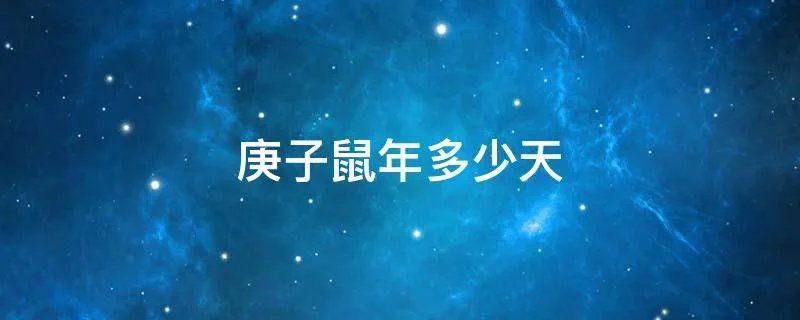 庚子鼠年多少天