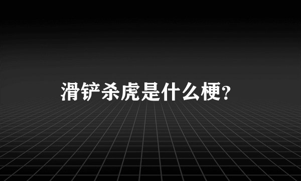 滑铲杀虎是什么梗?