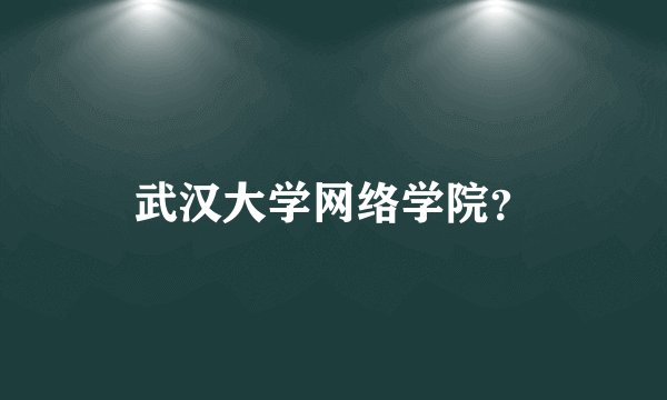 武汉大学网络学院？
