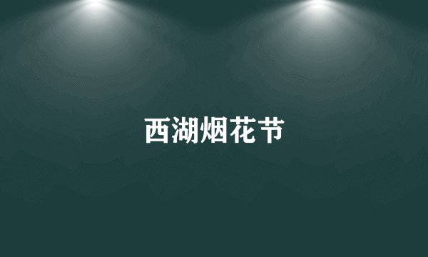 西湖烟花节