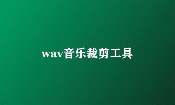 wav音乐裁剪工具