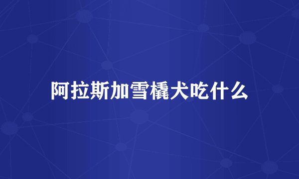 阿拉斯加雪橇犬吃什么