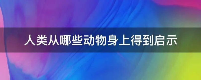 人类从哪些动物身上得到启示
