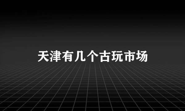 天津有几个古玩市场