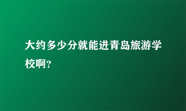 大约多少分就能进青岛旅游学校啊？
