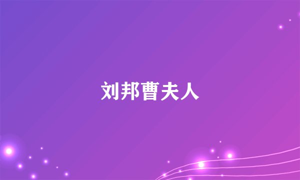 刘邦曹夫人