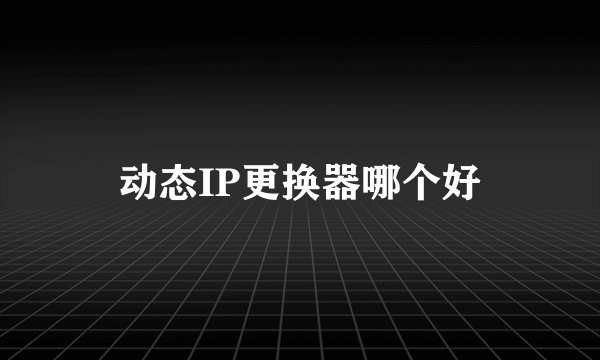 动态IP更换器哪个好