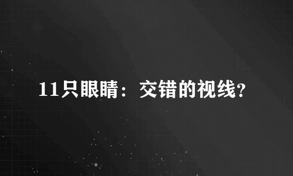 11只眼睛：交错的视线？