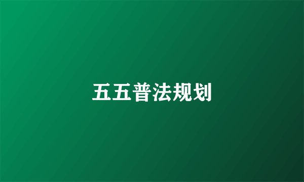 五五普法规划