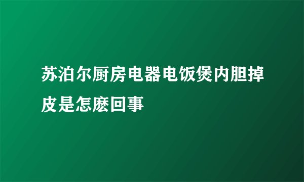 苏泊尔厨房电器电饭煲内胆掉皮是怎麽回事