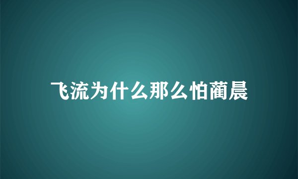 飞流为什么那么怕蔺晨
