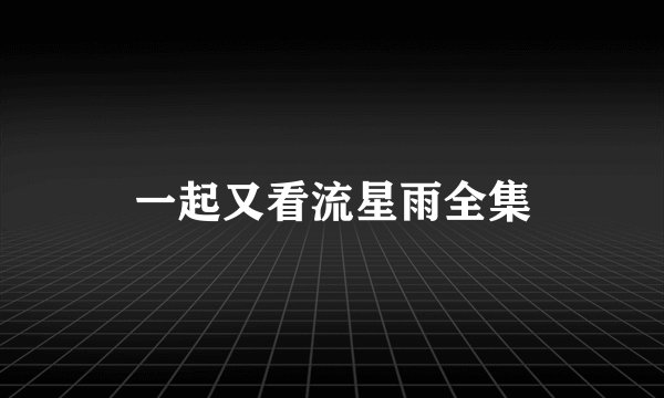 一起又看流星雨全集