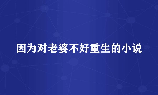 因为对老婆不好重生的小说