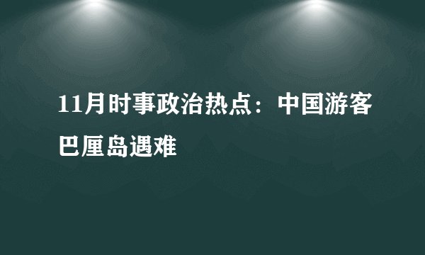 11月时事政治热点：中国游客巴厘岛遇难
