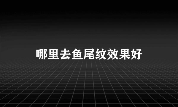 哪里去鱼尾纹效果好
