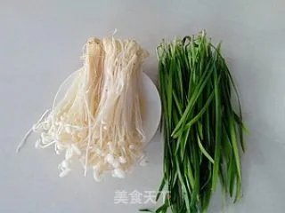 韭菜炒金针菇