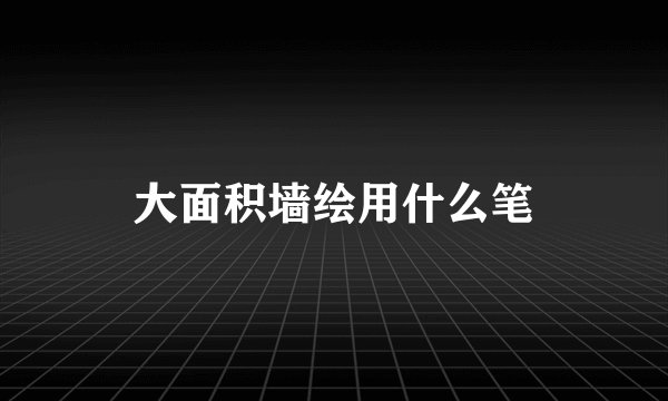 大面积墙绘用什么笔