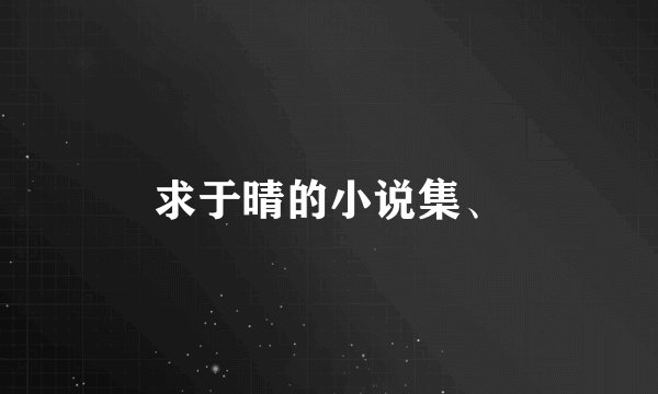 求于晴的小说集、