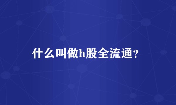 什么叫做h股全流通？