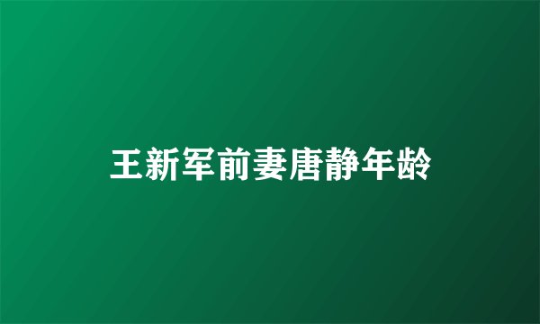 王新军前妻唐静年龄